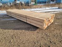 (24) Pieces of 6X6x16 Ft Rough Cut Sawn Spruce Timbers