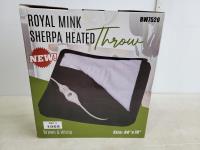 Royal Mink Sherpa Heated Throw 