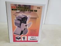 Four Blade Wood Heat Powered Stove Fan