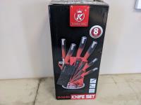 Kitchen King 8 Piece Knife Set (Red)