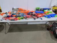 Qty of Nerf Guns with Darts and Water Guns