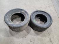 (2) Hoosier Drag Slicks 10.0/27.0-15 Tires 