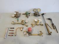 Qty of Torches, Torch Tips and Oxygen/Acetylene Regulators
