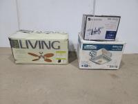 For Living Scandinavian 42 Inch Ceiling Fan, Glacier Bay Bath Faucet and Broan Deluxe Fan 