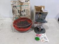 Regal 12 Inch Portable Charcoal BBQ and Coleman Propane Lantern 