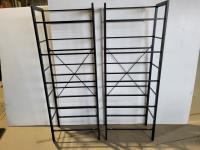 (2) Five Tier Shelves with Tempered Glass Inserts
