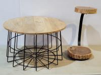 Small Table and Wood End Table