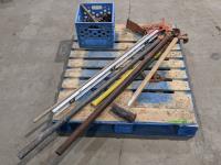 (3) Various Size Tubing Benders, Sledge Hammer and Qty of Chains