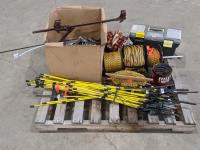 Qty of Electric Fencing Supplies, Wire Stretcher and Tools