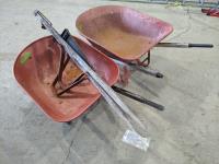 (2) Wheel Barrows with Extra Handles