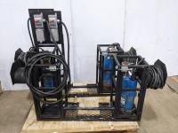 (3) 3 Inch Tsurumi Submersible Pumps with Racks