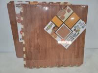 (2) Packs Wood Grain Foam Floor Tiles