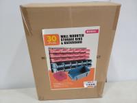 30 Piece Wall Mounted Storage Bins