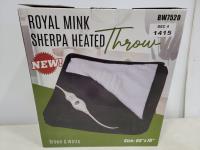 Royal Mink Heated Throw Blanket