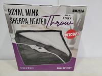 Royal Mink Heated Throw Blanket