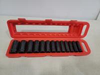 13 Piece 1/2 Inch Drive SAE Deep Impact Socket Set