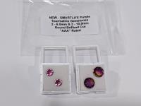 (4) Smartlife Purple Tourmaline Gemstones