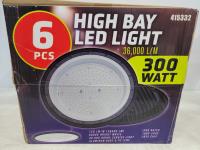 6 Piece 300W High Bay LED Light