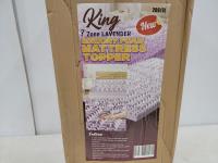 King 7 Zone Lavender Memory Foam Mattress Topper