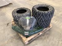 (4) Bighorn ATV Tires and Yamaha ATV Windshield