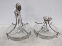 (2) Brushed Nickel Light Fixtures