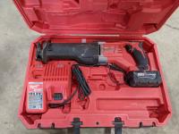 Milwaukee Cordless Reciprocating Saw with Battery and Charger