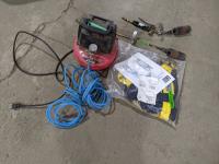 (2) Propane Torches, Safety Harness and All-Power 1 Gallon Air Compressor