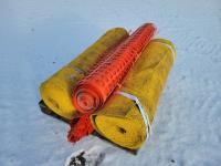 (2) 100 Ft Rolls of Rockshield and (2) Rolls of Snow Fence