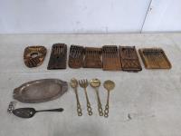 (7) Kalimba Instruments, Antique Silver and Brass Wear