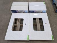 (2) AquaSource Undermount Sinks and (2) Quartz Vanity Tops