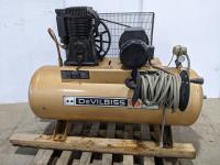 1990 Devilbiss Vertical Shop Twin Cylinder Air Compressor