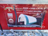 Golden Mountain 203012R-300g PE 20 Ft X 30 Ft Dome Storage Shelter