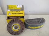 Qty of Klingspor Sanding Belts and Abrasive Mop Discs