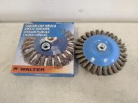 (2) Walter Stainless Saucer Cup Brushes