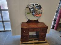 (5) Drawer Vanity Table with Mirror