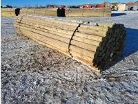 (100) 3 Inch - 4 Inch X 14 Ft Treated Fence Rails