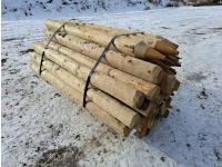 (50) 5 Inch - 6 Inch X 6 Ft Treated Posts