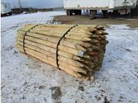 (115) 3 Inch - 4 Inch X 7 Ft Treated Posts