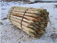 (115) 3 Inch - 4 Inch X 6 Ft Treated Posts