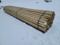 (80) 3-4 Inch 18 Ft Treated Rails
