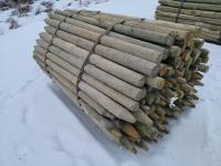 (115) 3-4 Inch 6 Ft Treated Posts