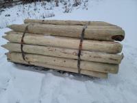 (35) 6-7 Inch 7 Ft Treated Posts