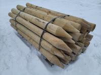 (35) 6-7 Inch 7 Ft Treated Posts