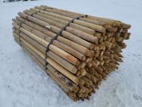 (150) 2-3 Inch 8 Ft Pointed Treated Posts