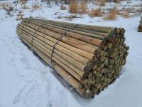 (150) 2-3 Inch 14 Ft Treated Fence Rails