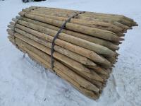 (150) 2-3 Inch 7 Ft Treated Posts