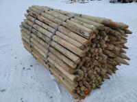 (150) 2-3 Inch 6 Ft Treated Posts
