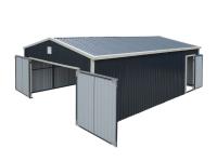 TMG Industrial MS1624 16 Ft X 24 Ft Metal Garage Shed