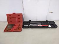 Snap-on 100 Ft /lb Torque Wrench and Proto Set Screw Extractor Incomplete Set