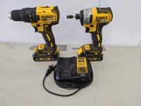 DeWalt 20V Impact and Drill with Charger and (2) Batteries